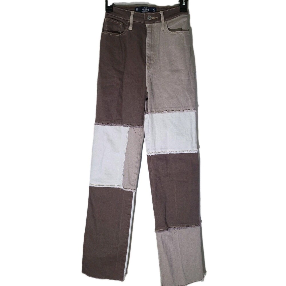 Hollister Ultra High Rise Dad Jean Patchwork Size 23x31